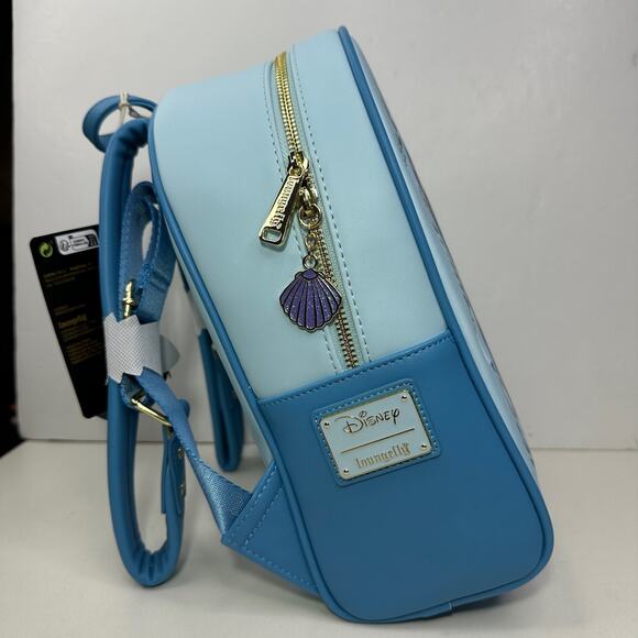 New Loungefly Disney Princess Series Little Mermaid Stain Glass Backpack NWT - Picture 12 of 16